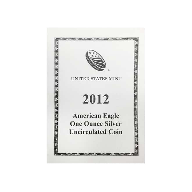 2012-W 1 oz Burnished Silver American Eagle (w/Box & COA)
