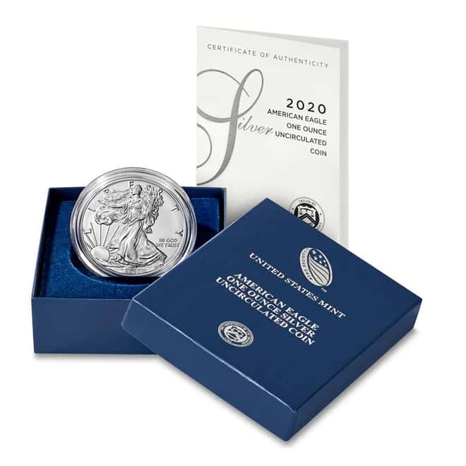 2020-W 1 oz Burnished Silver American Eagle (w/Box & COA)