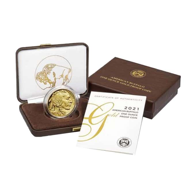 2021-W 1 oz $50 Proof Gold American Buffalo (w/Box & COA)