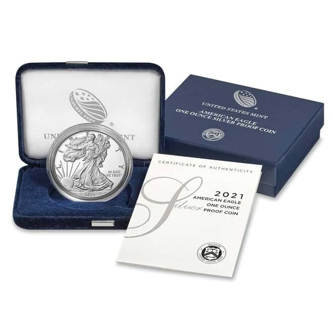 2021-W 1 oz Proof Silver American Eagle (w/Box & COA)
