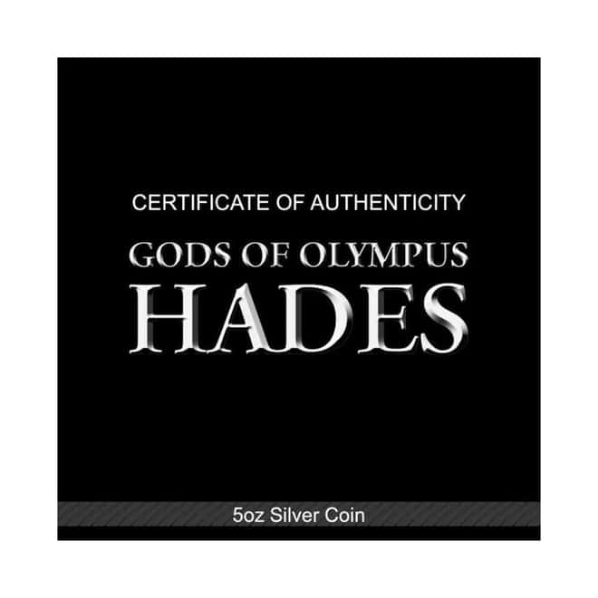 2021 5 oz Tuvalu Hades Gods of Olympus Silver Coin .9999 Fine BU