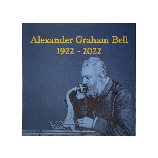 2022 3 oz Silver Alexander Graham Bell Telephone Shaped Coin Barbados .999 Fine (w/Box & COA)