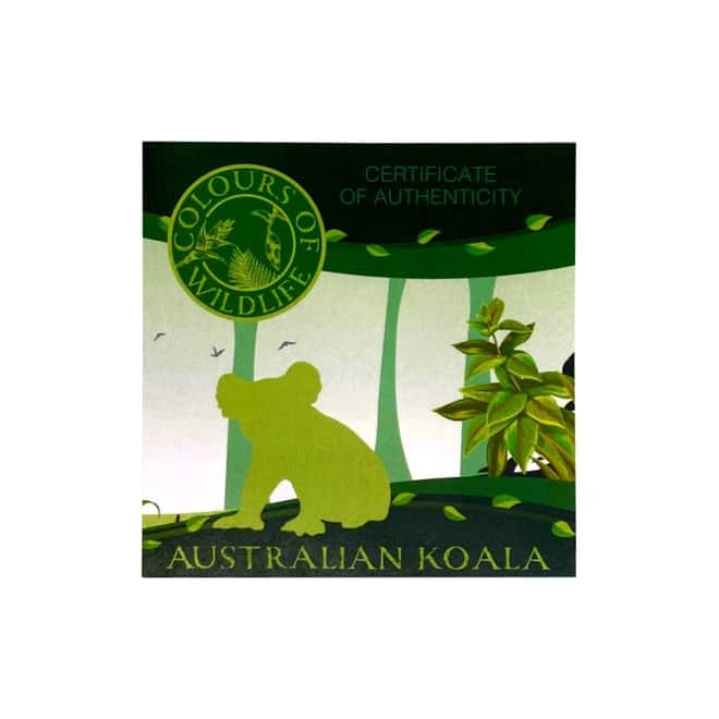 2022 3 oz Silver Australian Koala - Colors of Wildlife Coin Barbados .999 Fine (w/Box & COA)