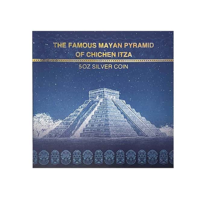 2022 5 oz Silver Mayan Pyramid 3D Shaped Coin Nicaragua .999 Fine (w/Box & COA)