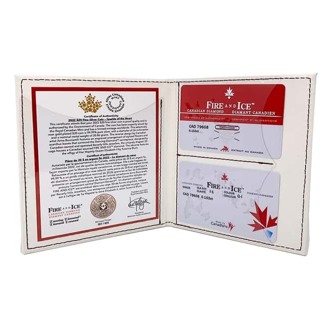 2022 Canada 0.67 oz Proof Silver Sparkle of the Heart Coin .9999 Fine (w/Box & COA)
