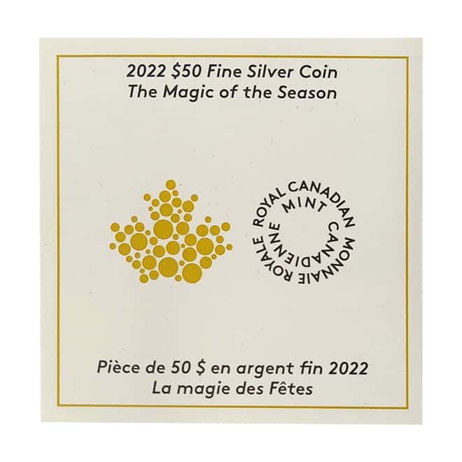 2022 Canada 3 oz Silver Magic of The Season Santa Coin .9999 Fine (w/Box & COA)