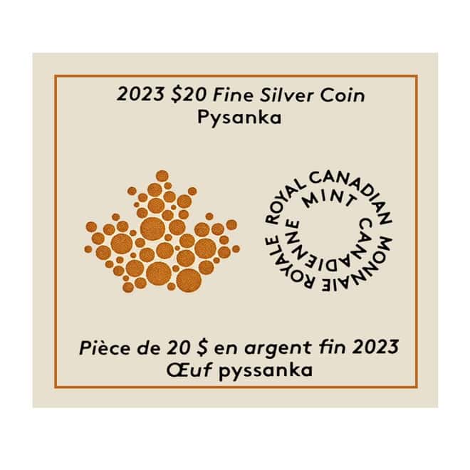 2023 Canada 1 oz Silver Pysanka Easter Egg Coin .9999 Fine (w/Box & COA)