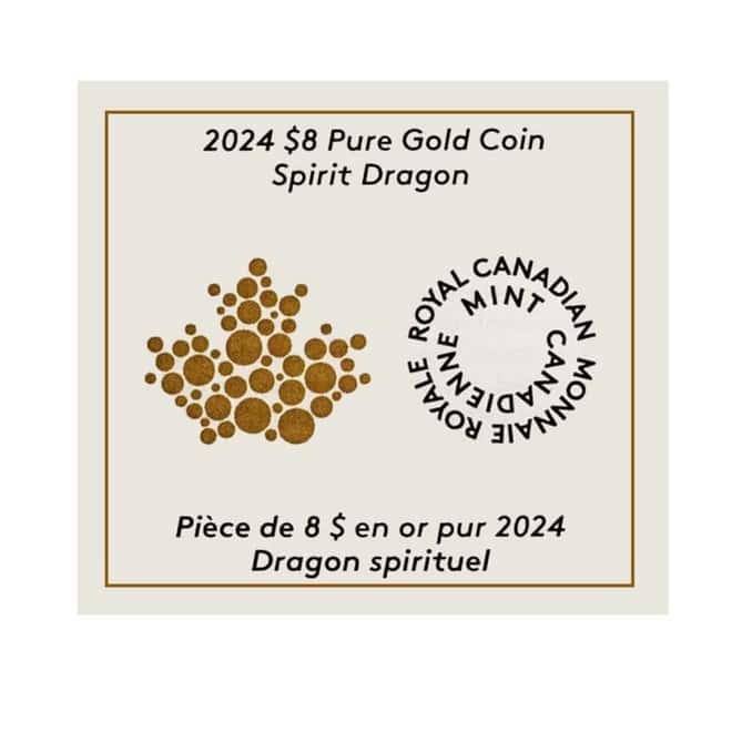 2024 Canada 1/20 oz Spirit Dragon Proof Gold Coin