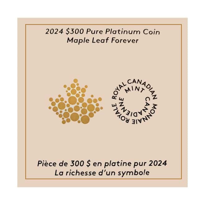 2024 Canada 1 oz Platinum Maple Leaf Forever Coin