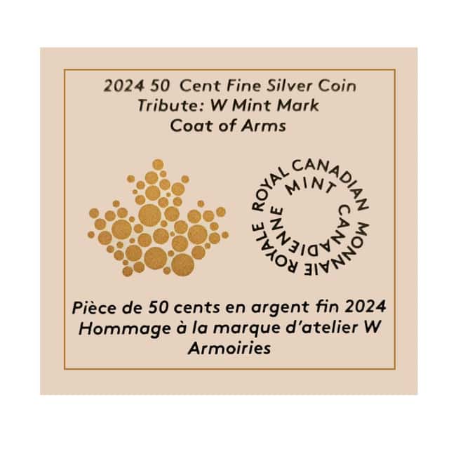 2024 Canada 1 oz Silver W Mint Mark Coat of Arms Tribute Coin