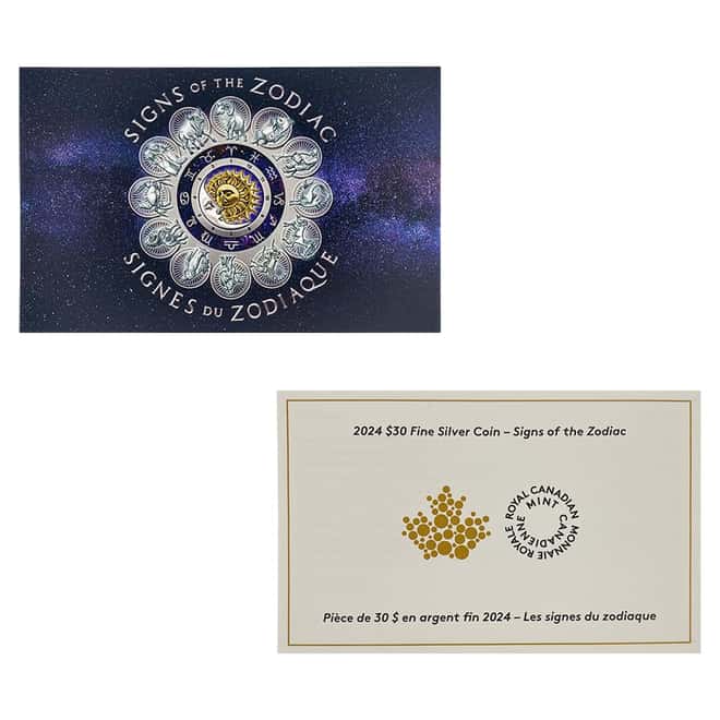 2024 Canada 2 oz Proof Silver Signs of the Zodiac Coin