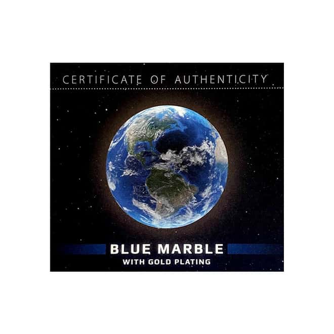 2021 3 oz Silver 24K Gold Plating Blue Marble Planet Earth Spherical Coin Barbados .999 Fine (w/Box & COA)