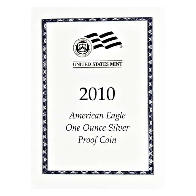 2010-W 1 oz Proof Silver American Eagle (w/Box & COA)