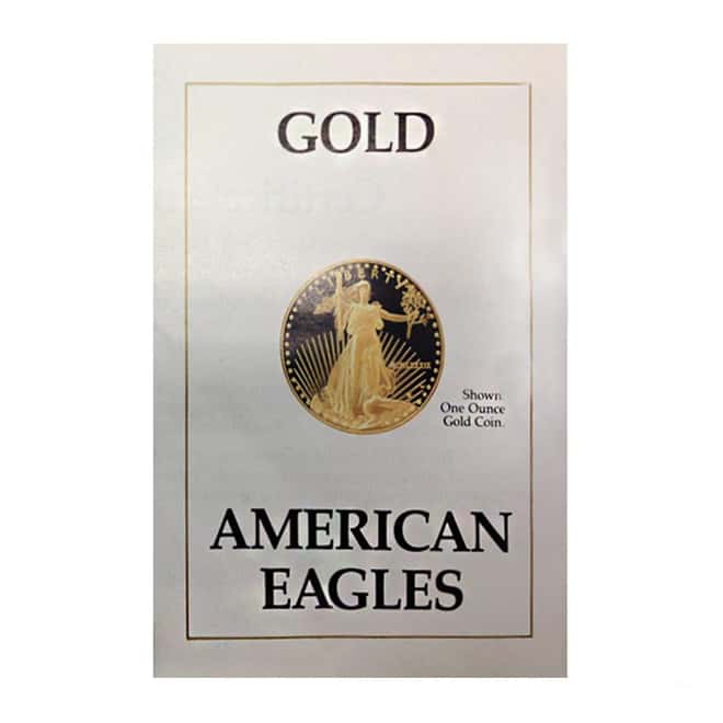1989-P 1/10 oz $5 Proof Gold Eagle (W/COA & Box)