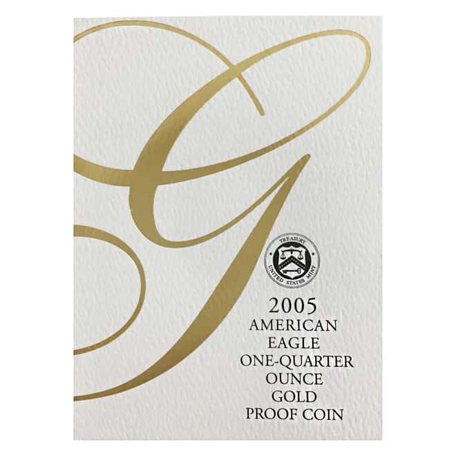 2005-W 1/4 oz $10 Proof Gold American Eagle (w/Box & COA)