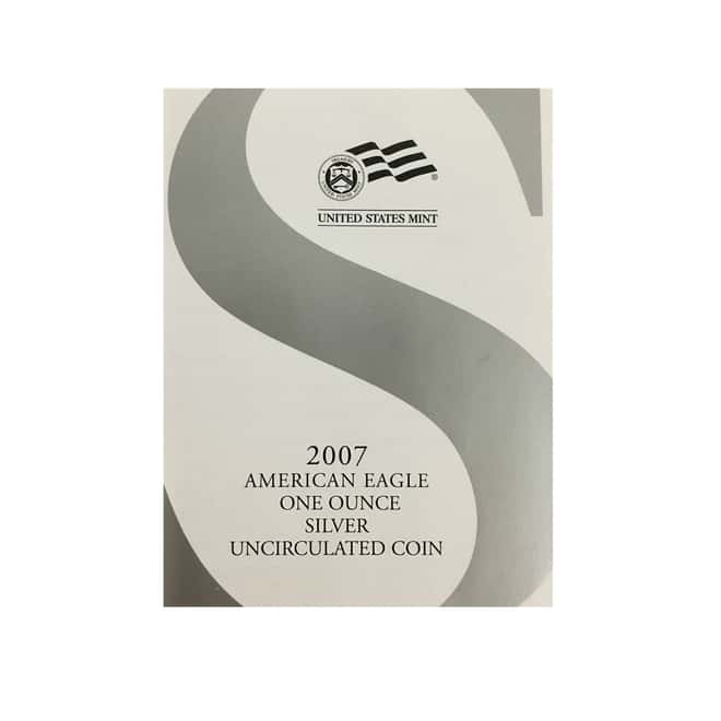2007-W 1 oz Burnished Silver American Eagle (w/Box & COA)