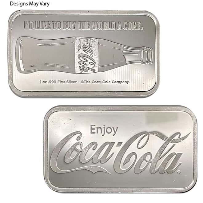 1 oz Coca-Cola Silver Bar .999 Fine (Random Design)
