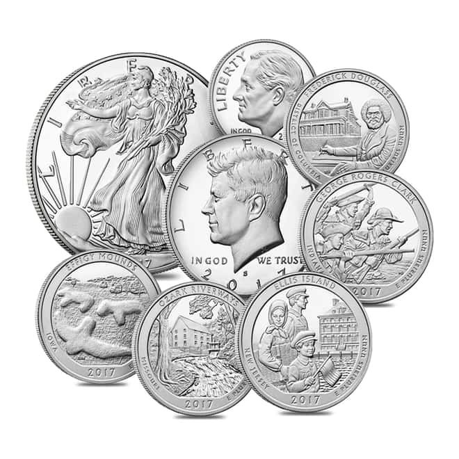 2017 S US Mint Limited Edition Silver Proof 8-Coin Set ASW 2.34 oz (w/Box and COA)