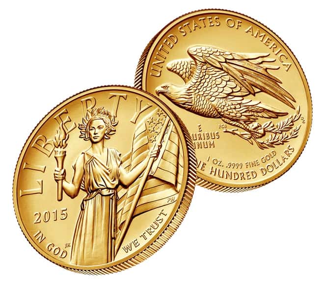 2015 W 1 oz $100 American Liberty High Relief Gold Coin (w/Box and COA)