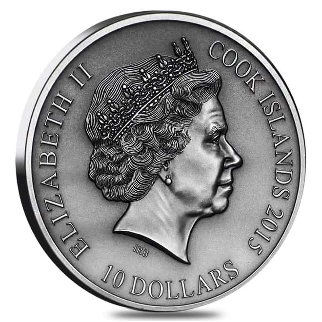 2015 2 oz Cook Islands Silver Norse Gods Hel Ultra High Relief NGC MS 69 Antiqued w/COA