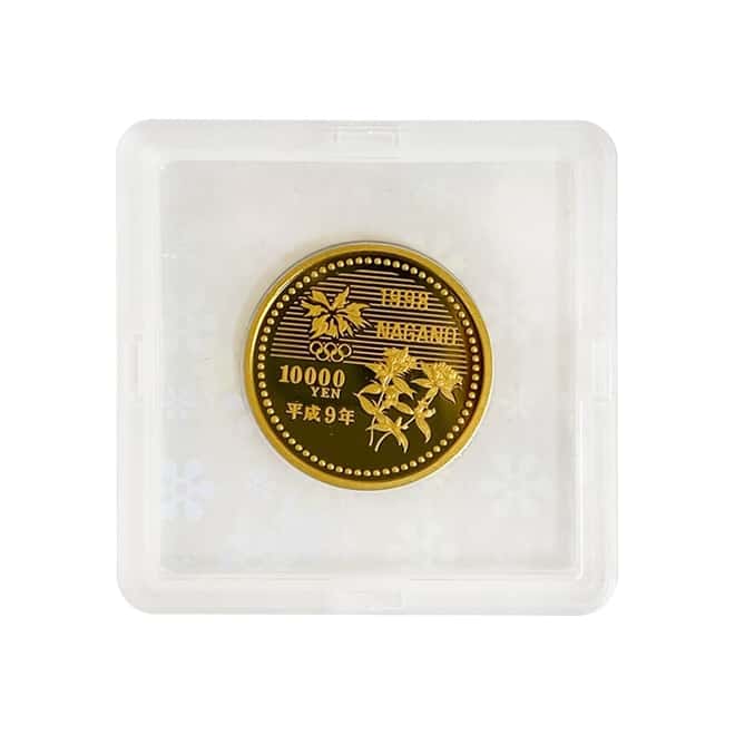 1997 Japan 1/2 oz Proof Gold Nagano Olympics - Ski Jumping .999 Fine (w/Box & COA)