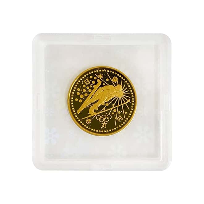 1997 Japan 1/2 oz Proof Gold Nagano Olympics - Ski Jumping .999 Fine (w/Box & COA)