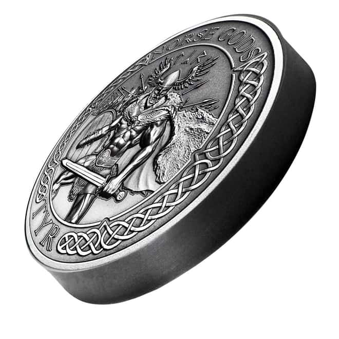2015 2 oz Cook Islands Silver Norse Gods Tyr Ultra High Relief NGC MS 69 Antiqued w/COA