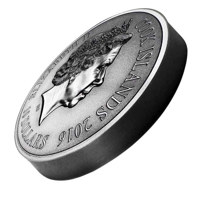 2016 2 oz Cook Islands Silver Norse Gods Loki Ultra High Relief NGC MS 70 Antiqued First Releases w/COA