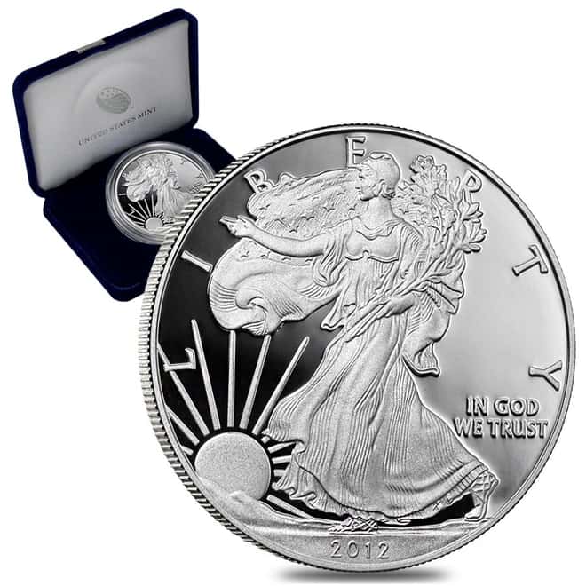 2012-W 1 oz Proof Silver American Eagle (w/Box & COA)