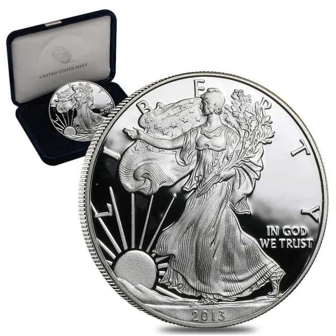 2013-W 1 oz Proof Silver American Eagle (w/Box & COA)