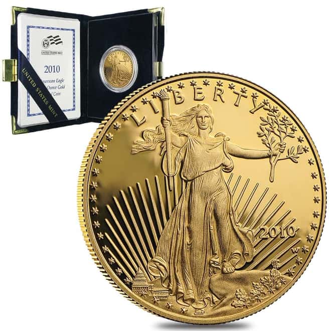 2010 W 1 oz $50 Proof Gold American Eagle (w/Box & COA)