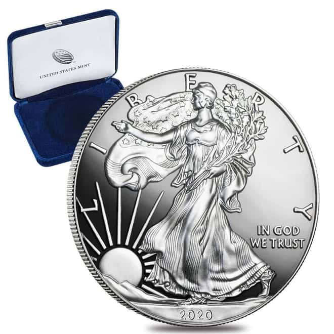 2020-W 1 oz Proof Silver American Eagle (w/Box & COA)
