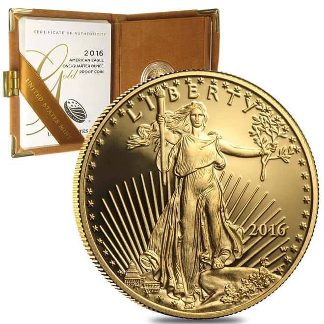2016-W 1/4 oz Proof Gold American Eagle (w/Box & COA)
