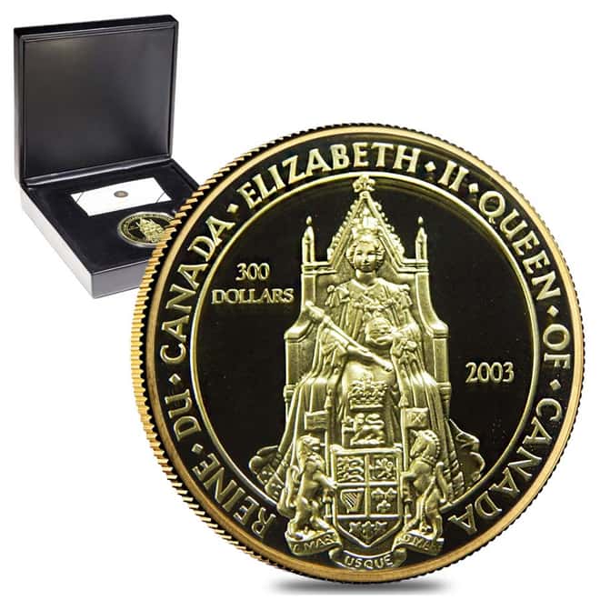 2003 60 gram Great Seal of Canada 14k Proof Coin W/Box & COA