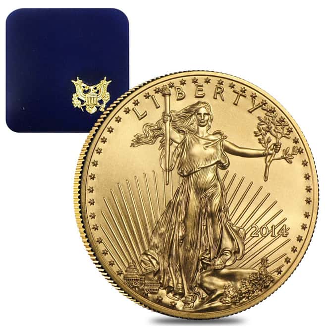 2014 1/4 oz Gold American Eagle BU (w/Box)