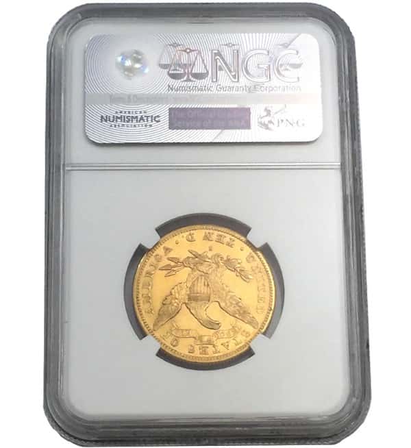 1887 S $10 Liberty Head Gold Eagle Coin NGC AU 53