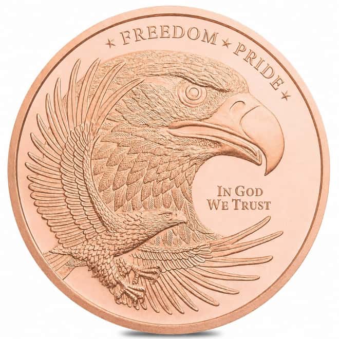 Tube of 20 - 1 oz Eagle Copper Round .999 Fine