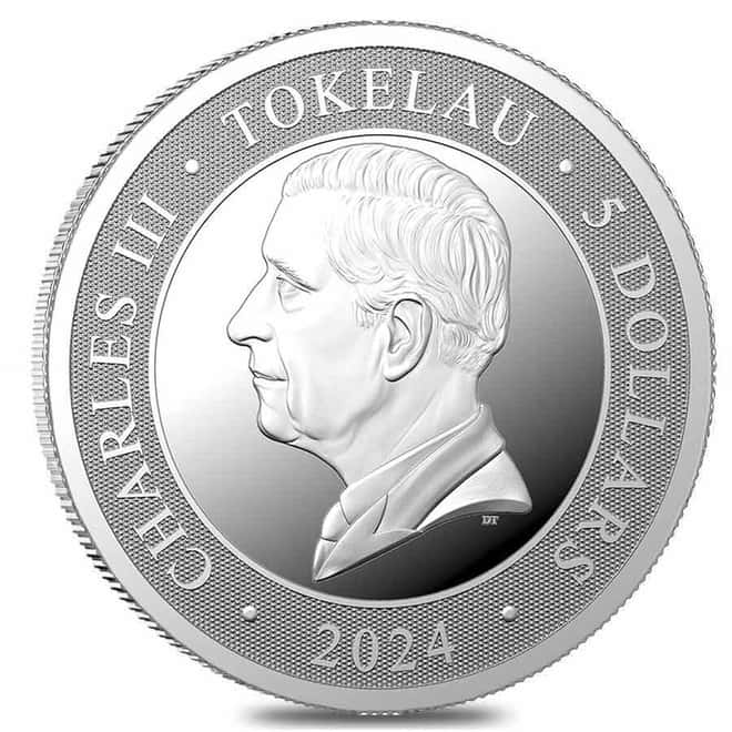 Box of 100 - 2024 Tokelau 1 oz Crocodile Untamed Landscapes Silver Coin BU