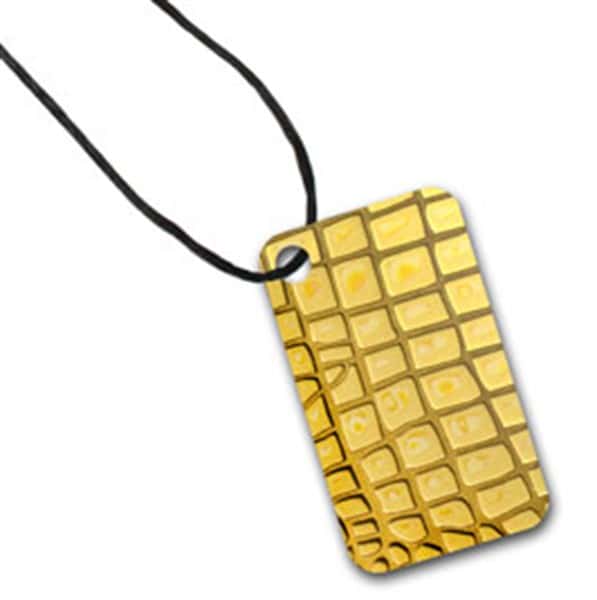 Crocodile Skin - 5 gram PAMP Suisse Gold Ingot Pendant