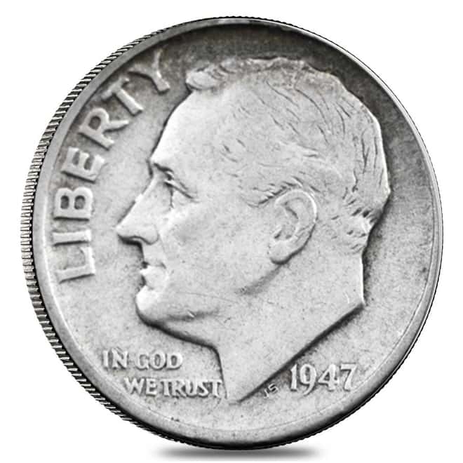 $5 Face Value Roosevelt Dimes 90% Silver 50-Coin Roll