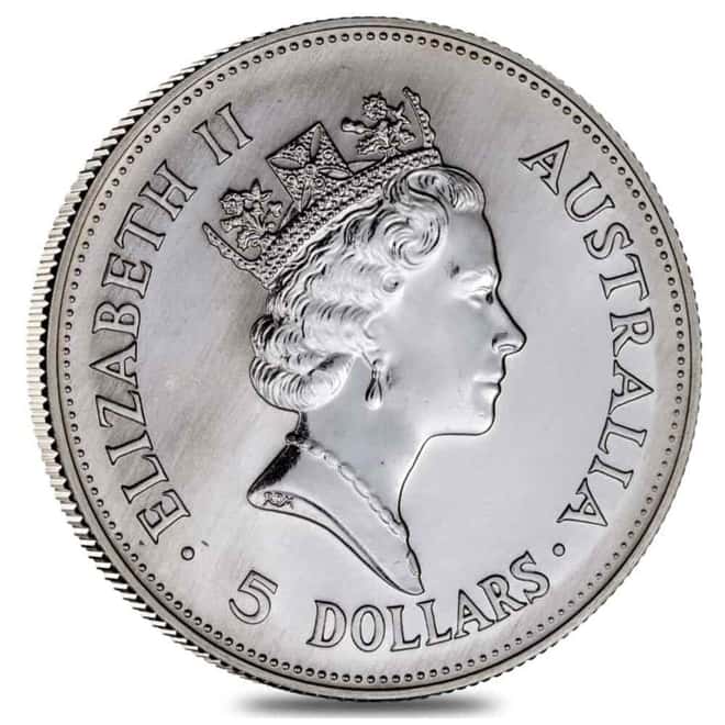 1990 1 oz Silver Australian Kookaburra Perth Mint .999 Fine BU