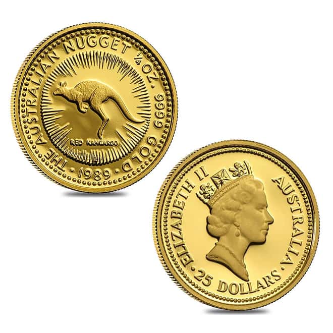 1989 1.9 oz Proof Gold Australian Nugget 5-Coin Set