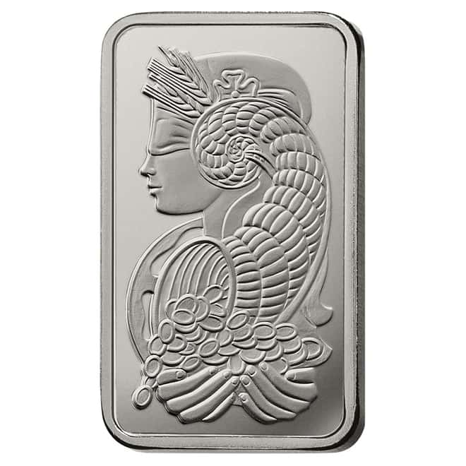 Box of 25 - 1 Gram PAMP Suisse Lady Fortuna Platinum Bar .9995 Fine (in Assay)