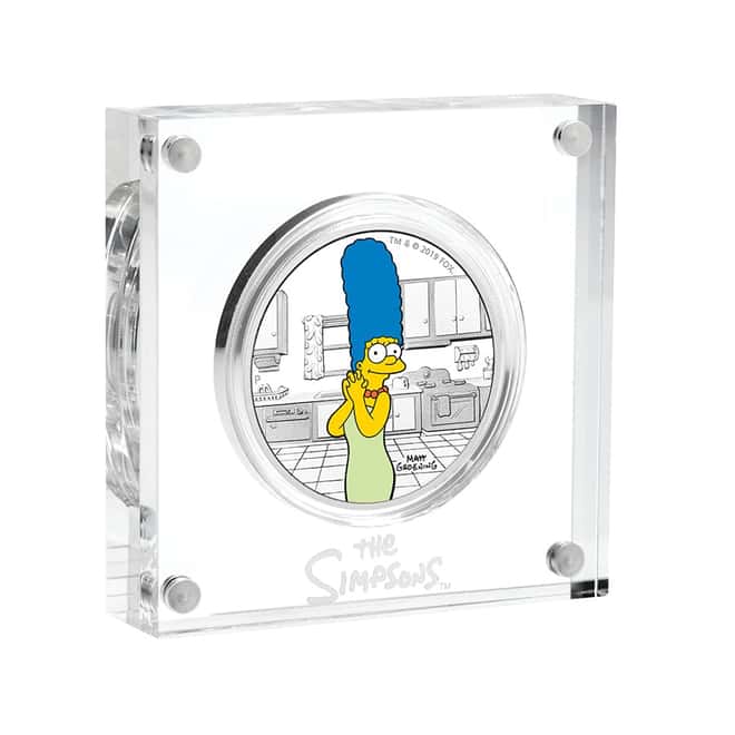 2019 1 oz Tuvalu Proof Marge Simpson Silver Coin .9999 Fine Silver (Colorized)