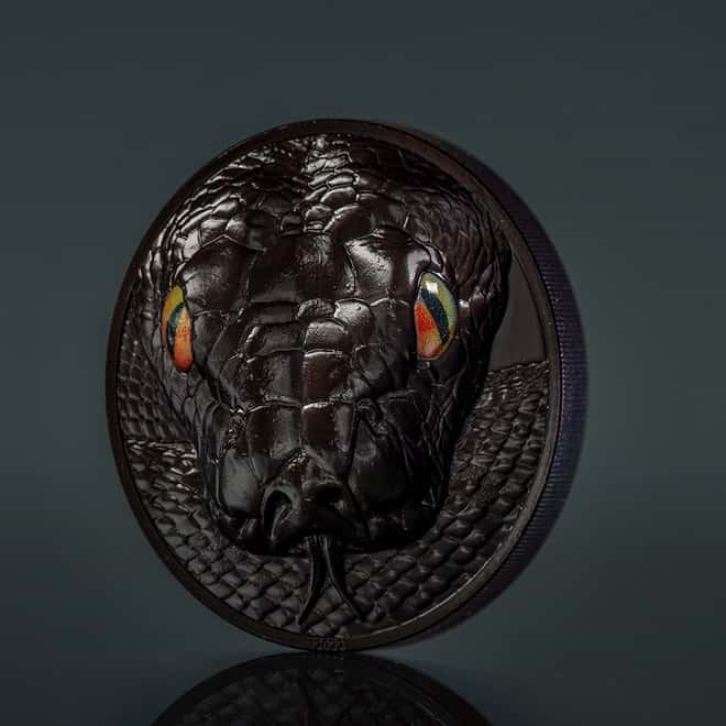 2022 2 oz Silver Hunters by Night - Python Palau Coin .999 Fine (w/Box & COA)