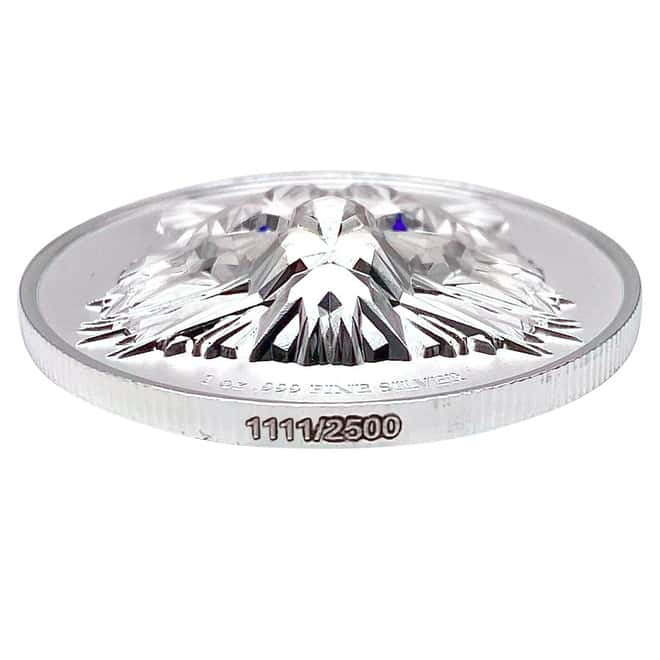 2022 Chad 1 oz Silver Multifaceted Tiger Ultra High Relief Coin .999 Fine (w/Box)
