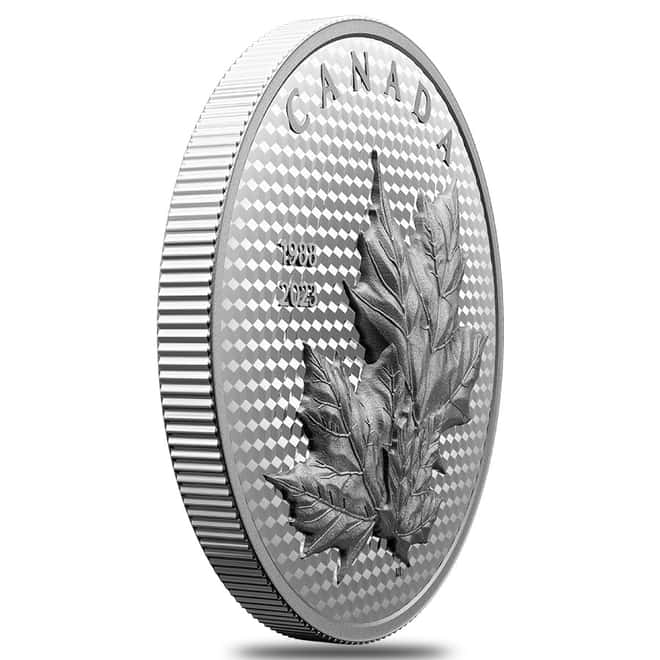 2023 Canada 5 oz Maple Leaves in Motion Silver Coin .9999 Fine (w/Box & COA)