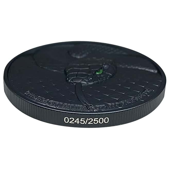 2023 Chad 2 oz Silver Black Mamba High Relief Coin .999 Fine (w/Box)