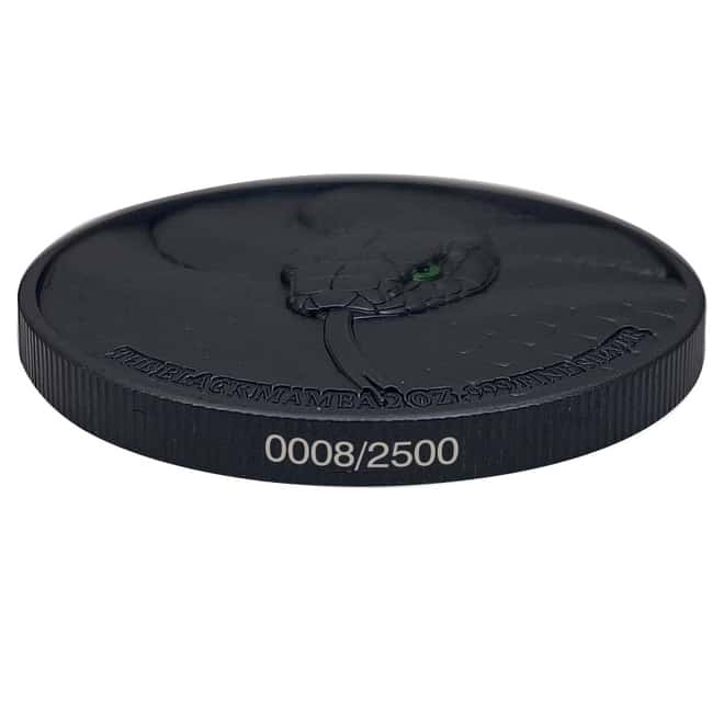 2023 Chad 2 oz Silver Black Mamba Coin Serial #8 High Relief (w/Box)