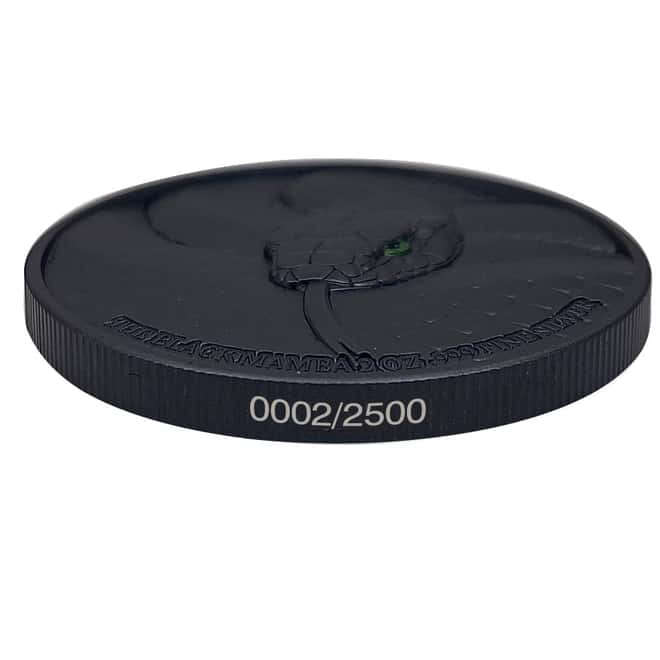 2023 Chad 2 oz Silver Black Mamba Coin Serial #2 High Relief (w/Box)
